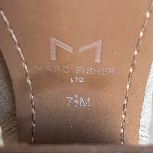 Marc Fisher Suede Heeled Ankle Boot Bootie Pointy Toe Pull On Light Tan Size 7.5 - Picture 6 of 11